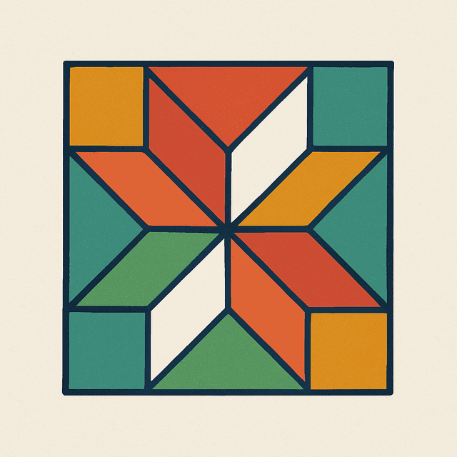 Quilted pattern collage