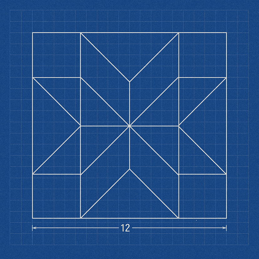 Quilted pattern sketch